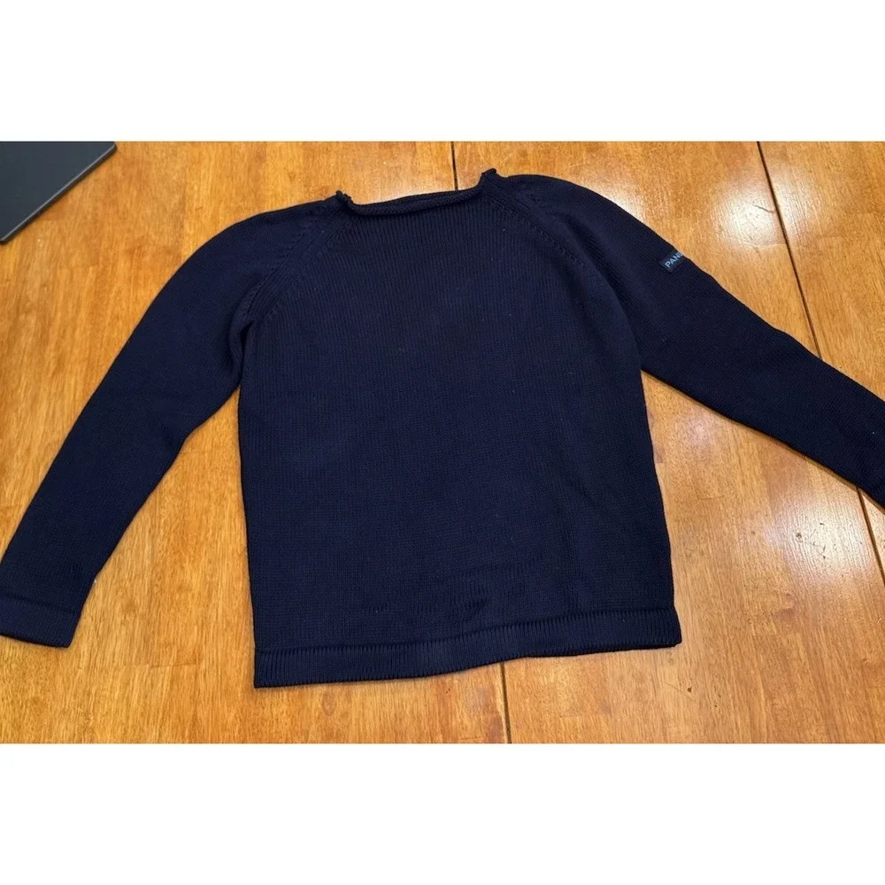 Panerai Roll Neck Sweater Blue Knit 100% Cotton Men's